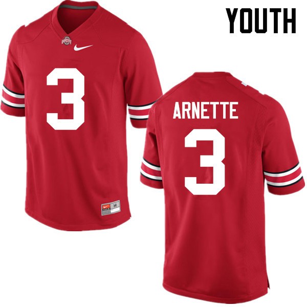 Ohio State Buckeyes #3 Damon Arnette Youth Football Jersey Red